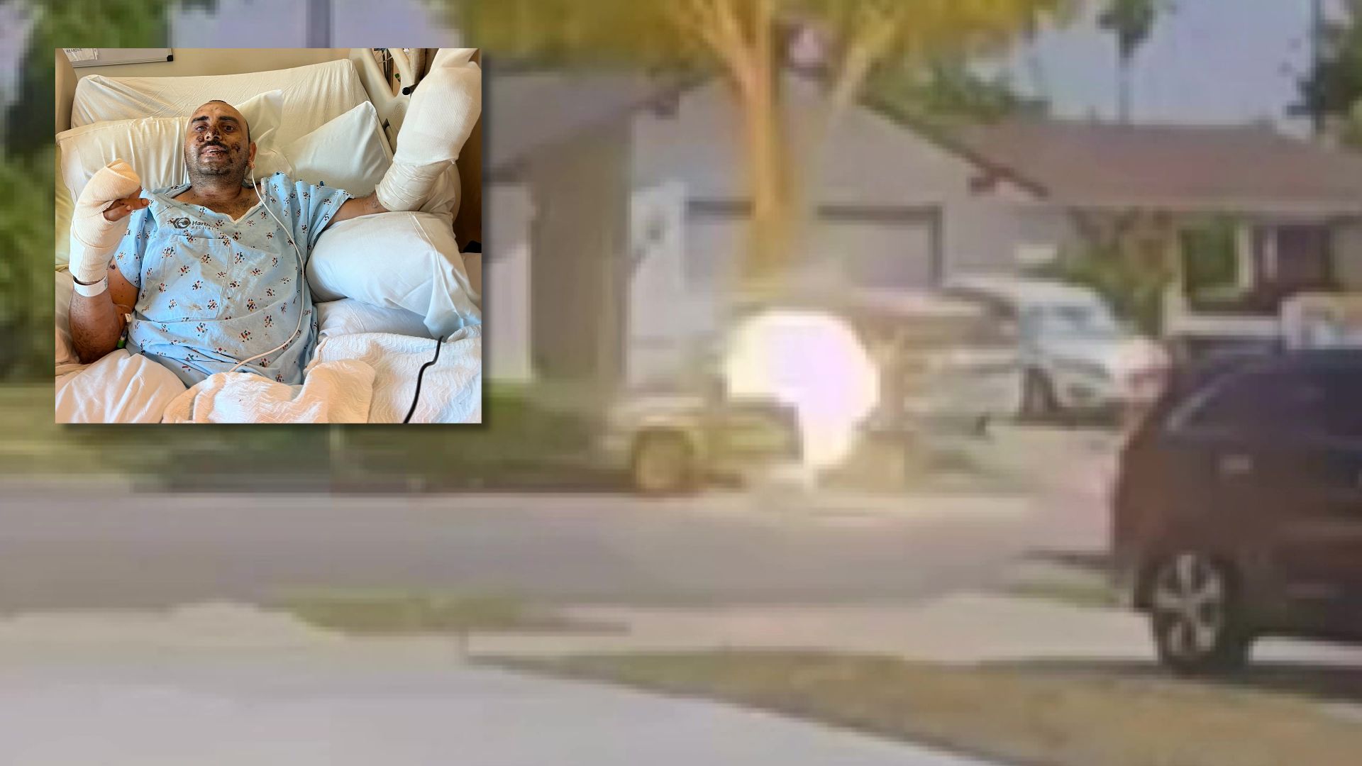 Gardener seriously injured by explosive